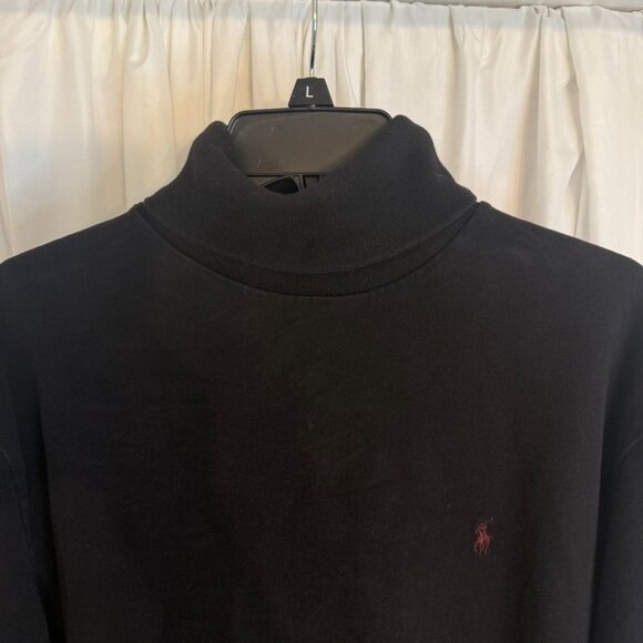Vintage Polo by Ralph Lauren Black Long Sleeve Turtleneck Shirt Embroidered Logo - Picture 4 of 8